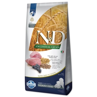 N&D Ancestral Grain Dog Puppy Medium/Maxi Lamb&Blueberry 12kg