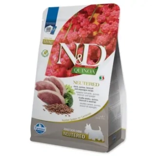 N&D Dog Quinoa Neutered Adult Mini Duck, Broccoli & Asparagus 2,5kg