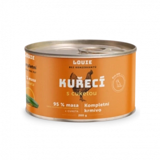 Konzerva Louie kuřecí s cuketou, vitamíny a minerály 200g