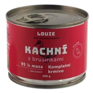 Konzerva Louie kachní s brusinkami, vitamíny a minerály 200g