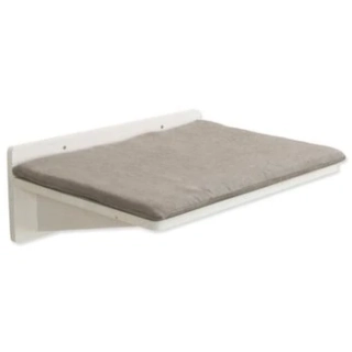 Platforma Trixie k připevnění na stěnu s polštářem bílá 50x17,5x36,5cm