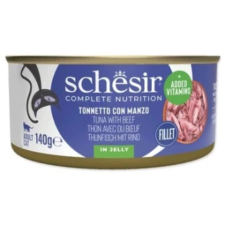 Konzerva SCHESIR Cat tuňák + hovězí 140g
