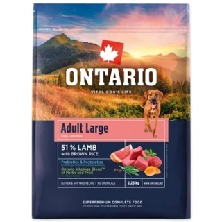Ontario Adult Large Lamb & Brown Rice 2,25kg