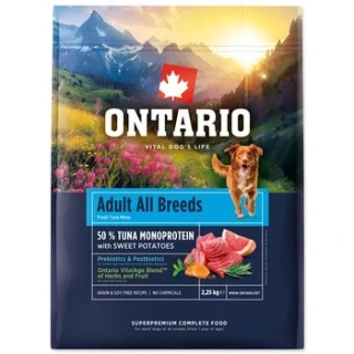 Ontario Adult All Breeds Monoprotein Tuna & Sweet Potatoes 2,25 kg