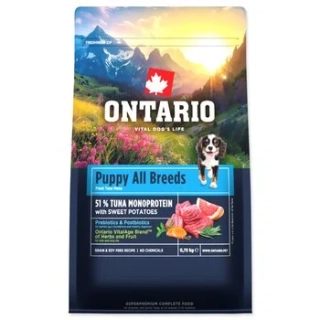 Ontario Puppy All Breeds Monoprotein Tuna & Sweet Potatoes 0,75 kg