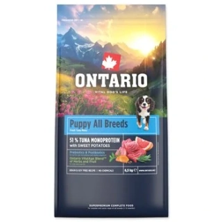 Ontario Puppy All Breeds Monoprotein Tuna & Sweet Potatoes 6,5kg