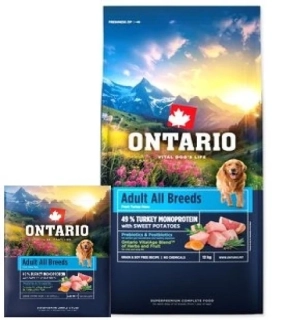 Ontario Adult All Breeds Monoprotein Turkey & Sweet Potatoes 12 kg