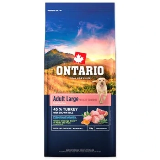 Ontario Large Weight Control Turkey & Brown Rice 12 kg