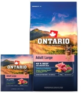 Ontario Adult Large Beef & Brown Rice 12kg
