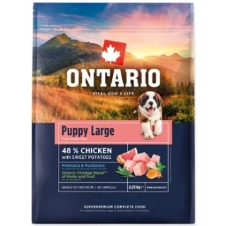Ontario Puppy & Junior Large Chicken & Sweet Potatoes 2,25kg