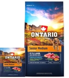 Ontario Senior Medium Lamb & Brown Rice 12 kg