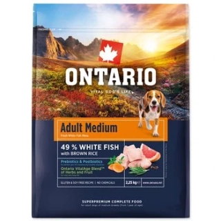 Ontario Adult Medium Fish & Brown Rice 2,25kg