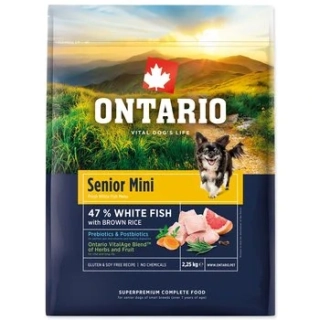 Ontario Senior Mini Fish & Brown Rice 2,25 kg