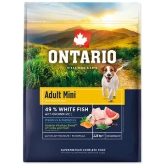 Ontario Adult Mini Fish & Brown Rice 2,25 kg