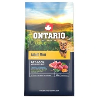 Ontario Adult Mini Lamb & Brown Rice 6,5 kg