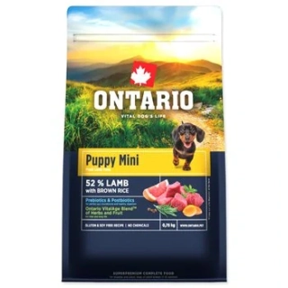 Ontario Puppy Mini Lamb & Brown Rice 0,75 kg