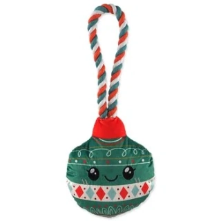 Hračka Dog Fantasy Winter Tale ozdoba vánoční pískací, zelená 30cm
