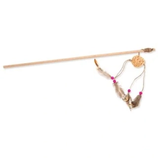 Hračka Ecomfy Gaia šidítko ratan, korálky 50cm