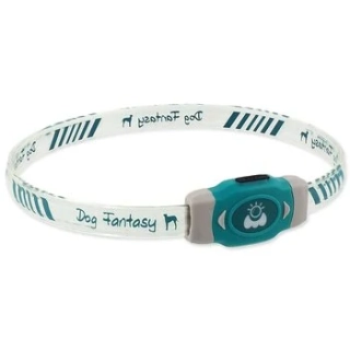 Obojek Dog Fantasy LED Svítící různobarevný nabíjecí L 65cm