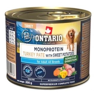 Konzerva Ontario Adult monoprotein krůtí pate s batáty 200g