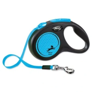 Vodítko Flexi Neon páska M modré 5m