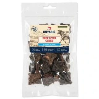 Pochoutka Ontario Pure Nature hovězí játrové kostky sušené 100g