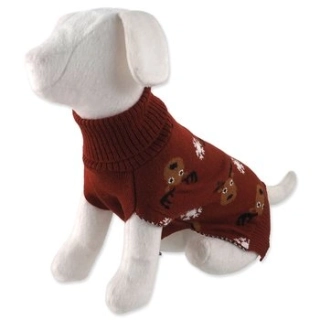Svetr Dog Fantasy Winter Tale hnědý L
