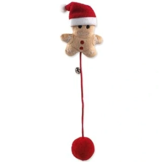 Hračka Magic Cat Winter Tale perníček s bambulkou a rolničkou 26cm