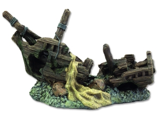 Dekorace AQUA EXCELLENT vrak lodi 22 cm 