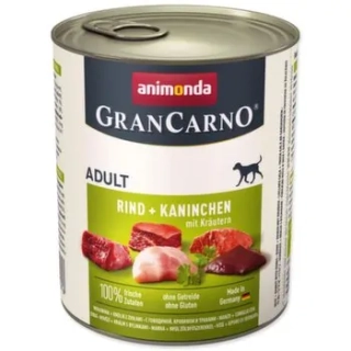 Konzerva ANIMONDA Gran Carno hovězí + králík + bylinky 800g