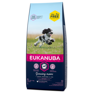 EUKANUBA Puppy & Junior Medium Breed BONUS 18kg