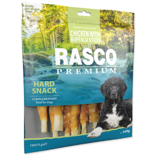 Pochoutka RASCO Premium tyčinky bůvolí obalené kuřecím masem 500g