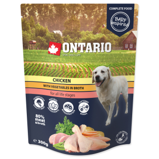 Kapsička ONTARIO Dog Chicken with Vegetable in Broth 300g