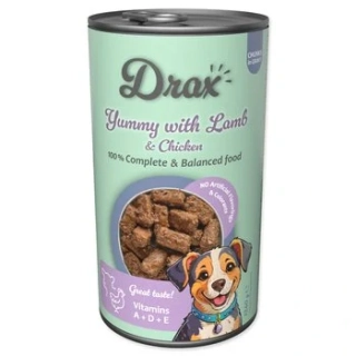 Konzerva Drax Adult s jehněčím a kuřecím 415g