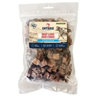 Pochoutka Ontario Pure Nature hovězí plicní mini kostky sušené 150g